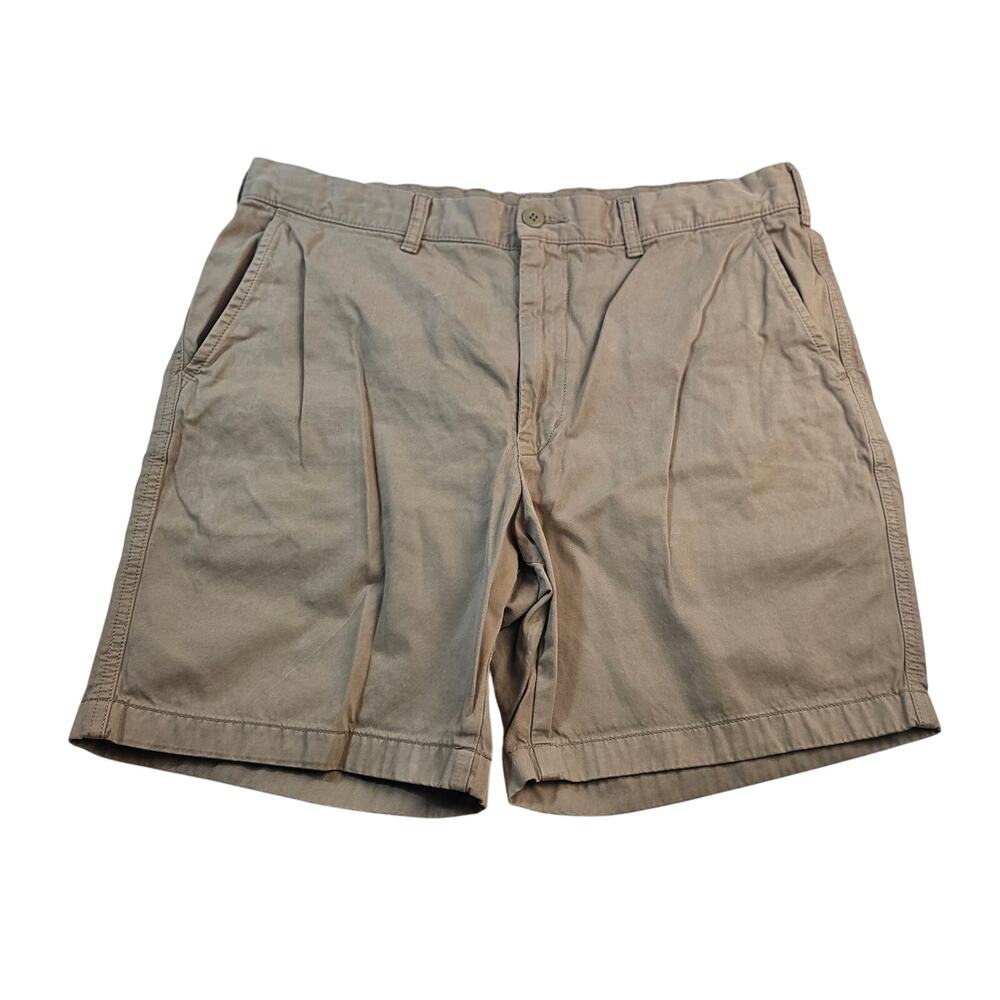 33-36 inches L uniqlo khaki tan 6.5" insm work everyday shorts drawstring waist - Picture 2 of 8